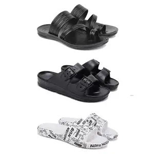 DRACKFOOT Men's Sandals | Lightweight Wear| Stylish & Easy to Wear For Men'S GR-SAN-(COMBO-3)-3152-3115-3104-7