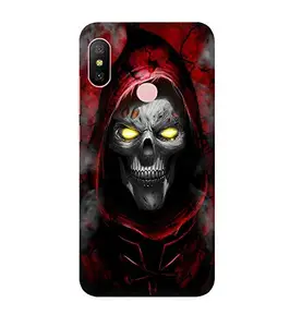 Coolet Ghost Skull $ Printed Hard Back Cover for Xiaomi Redmi Note 6 Pro Stylish Case Cover for Your Smartphone,