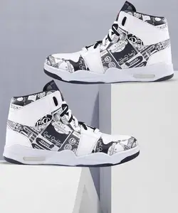 WOAKERS Rama Ram Enterprises Men's Synthetic Leather Comfortable and Stylish Casual Shoes (Black, 9) (PRINT-554)