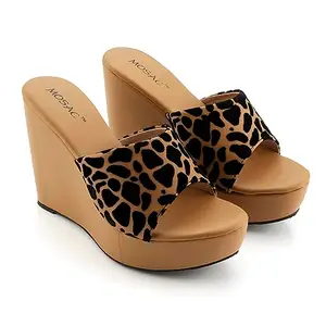 MOSAC Women Stylish Comfort and Fancy Wedegs Fashion Sandal… (Beige, 5)