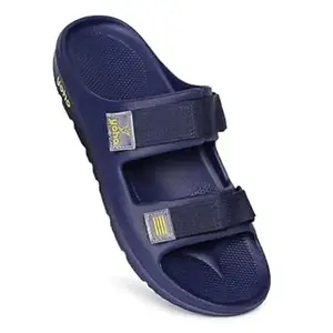 YOHO Wilo Double Strap Sliders for Men | Cushioned, Lightweight & Water-Resistant | Adjustable Strap | Comfortable & Stylish