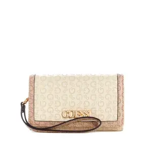 GUESS Women's White Embossed Wallet| Ladies Purse Handbags | Gift For Ladies