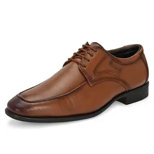 Centrino Formal Shoe for Men | Cushioned Insole for Better Comfort | Stylish Lace-Up for Boys | Perfect for Office Wear & Formal Dress 9787-3 TAN