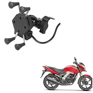 Auto Pearl -Waterproof Motorcycle Bikes Bicycle Handlebar Mount Holder Case(Upto 5.5 inches) for Cell Phone - CB Unicorn 160