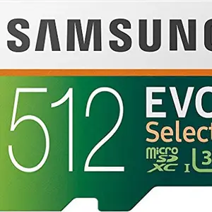Samsung EVO Select 512GB microSDXC UHS-I U3 100MB/s Full HD & 4K UHD Memory Card with Adapter (MB-ME512HA) image 1