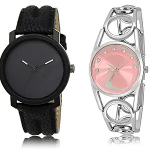The Shopoholic Analog Black Pink Dial Watch for Men's(HEXA1190)