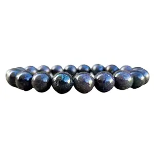 Lady Works Natural Australian Opal 10mm Round Shape Smooth Cut Beads 6.5 Inch Stretchable Bracelet For Men & Women. Unisex Bracelet For Healing, Meditation, Prosperity, Gift & Luck|LW_BRST_01060_6.5