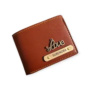 The Unique Gift Studio Customised Men's Leather Wallet | Personalised Wallets for Men & Boys - Birthday Gift/Wedding/Valentine's Day - Tan2