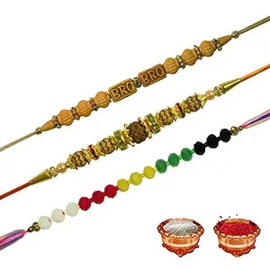 Manonita Rakhi Gift for Brother, bhaiya bhabhi, Gift Set (Rakshabandhan Mug, Roli,Chawal) BN-BO-BP