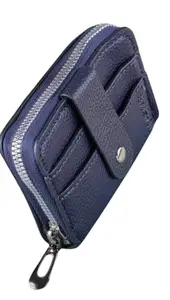 Kesariya Fashion Credit/Debit/ATM/Visiting/Business Zipper Card Holder Case Wallet for Gift Men & Women with Money Coin Purse(Blue)