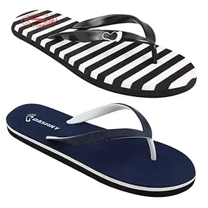Dashny Combo Pack Of 2 Multicolor Comfortable Casual Slippers & Flip Flops For Women's (Combo-(2)-238-323)