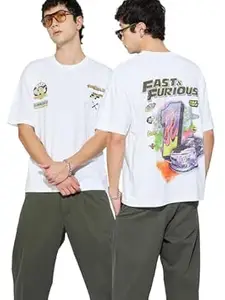 Max URB_N Men Fast & Furious Print Oversized T-Shirt