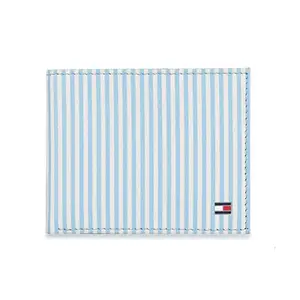 Tommy Hilfiger Dominic Mens Leather Global Coin Wallet White/Blue