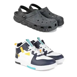 DRACKFOOT Men's Stylish Casual Shoes | Comfortable & Trendy Daily WearPremium Casual Shoes for MenGR-SPO-(2-Combo)-3056-1074-9 Multicolor