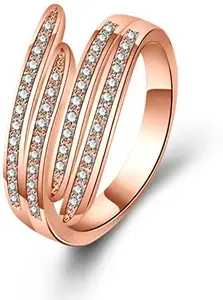 MYKI Sizziling Wings Shaped American Diamond Ring For Women & Girls