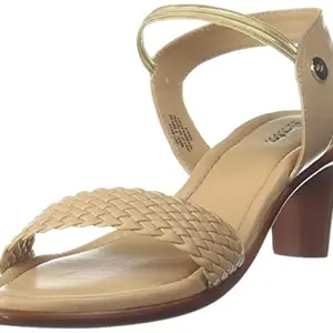 Bata Women's Block Heel Sandal - BEIGE (6 UK) (6618712)
