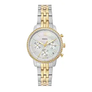 Fossil Neutra Analog Women's Watch ES5216 (Mother of Pearl Dial Gold Colored Strap)