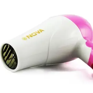 NOVA-1290 1000 Watts Foldable Hair Dryer for Man and Women, Multicolour