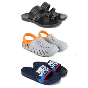 DRACKFOOT Men's Sandals | Lightweight Wear| Stylish & Easy to Wear For Men's GR-SAN-(3-COMBO)-3152-3150-1587-9