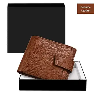 DUQUE Men's EleganceGent Made from Genuine Leather Luxury, Style, and Functionality Combined Wallet (JAC-WL504-Brown)
