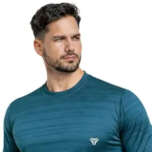 NINQ Half Sleeve Compression T-Shirt - Men's Athletic & Sports Tights for Fitness
