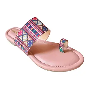 AAOSAA Finesse Flats For Women (Pink, numeric_5)