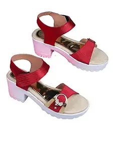 WalkTrendy Womens Synthetic Maroon Sandals With Heels - 6 UK (Wtwhs502_Maroon_39)