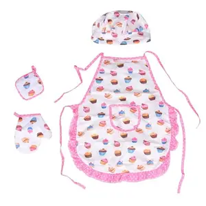 Mann Mart‚Kids Cooking Baking Play Set: Apron & Chef Hat for Toddler Dress-Up, Pretend Play Fun, Encourages Creativity