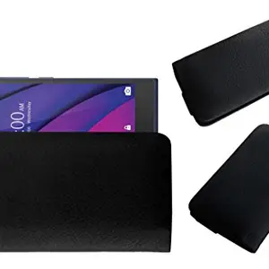 ACM Rich Soft Carry Case Compatible with Lava X38 Mobile Handpouch Leather Cover Pouch Black
