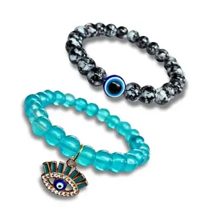Alaukik Evil Eye Couple Combo Bracelet Set of 2 Protection, and Positive Energy Together, Gift bestfriends two Couple Bracelet