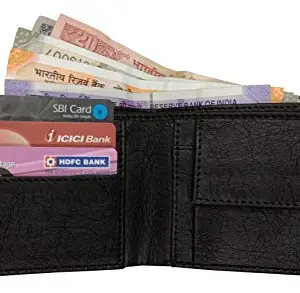 NEXA FASHION Mens Black Artificial Wallet
