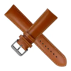 RAYYN LEONE BOAT-TIP DESIGN // Genuine Leather Watch Strap (Tan, 18 MM)