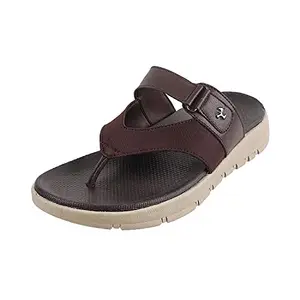 Mochi Men Brown Strappy Faux Leather Comfort Stylish Sandals UK/8 EU/42 (16-607)