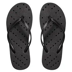 DRUNKEN Slippers for Men Women Flip Flops Chappals Slides Sandals Stylish Sleeper Man Sliders Footwear Flats Girls Ladies Clogs Bathroom Daily Use Chapal Hawai - Black- 9-10 UK