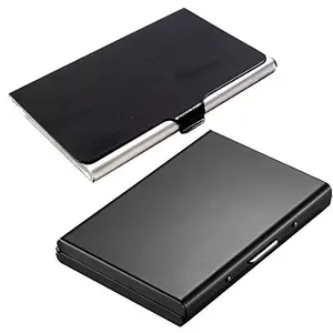 Stealodeal Full Black Metal Limited Edition with Stainless Steel Debit/Credit Card Holder (Unisex)