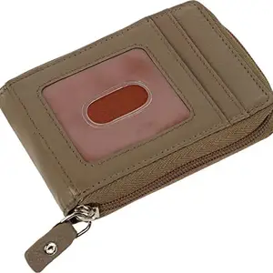 WILD EDGE Tan Men's Wallet in Two-Fold/Bi-Fold Design with Zip Closure | Smart and Formal Artificial Leather Wallet for Men