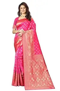 Shasmi Women's Banarasi Saree Pure Kanjivaram Silk Saree Soft new ladies 2026 Design Wear Pattu Sarees Latest Cotton Party Sari collections With Blouse Piece for Wedding sadi (PARI 73)