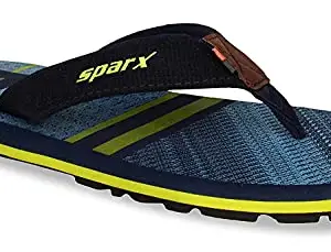Sparx Mens Sfg-49 Navy Blue Fluorescent Green Flip-Flops - 6 UK (SFG-49)