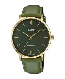 Casio Analogue Men's Watch (Green Dial Green Colored Strap)