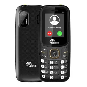 CELLECOR E3 Dual Sim Feature Phone 1000 mAH Battery with Vibration, Torch Light, Wireless FM and Rear Camera (1.8" Display, Black) price in India.