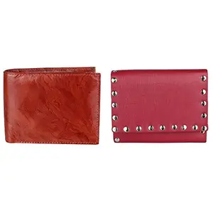 Indian Fashion Genuine Leather Unisex Wallet Combo Set