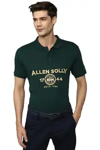 Allen Solly Men's Regular Fit T-Shirt (ASKPORRGFV12785_Green