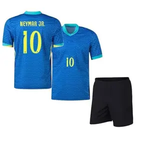 Brazill Away Jersey 2024 Naimaar 10 with Shorts (Kids,Boys,Men)(Large 40) Multicolour