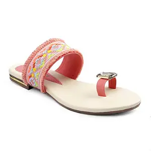 Global Rich Women's Pink Fashion Slippers (665pink8)