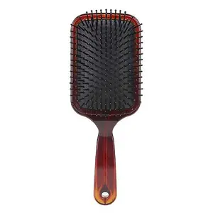 KIRA Plastic Hair Brush With Soft And Bristle For Smoothening, Straightening, Styling And Curling For Men And Women (Black)