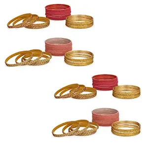 Designer Colorful Combo Of 2 Metal Bangle Set, For Party And Daily Use, 24 Bangle Each Color (4MBCombo-AI1_bang)