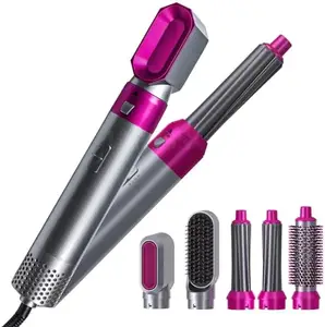 DRUMSTONE【Don't Miss Offer 15 Years Replacement Warranty 】Hot Air Brush, 5 in 1 Hair Dryer hot air Brush Styler, Detachable Hair Styler Electric Hair Dryer Brush Rotating for All Hairstyle Multicolour Best Hairstyle