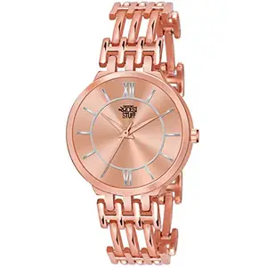 SWADESI STUFF Stainless Steel Casual Analogue Girl's & Women Watch (Rose Gold Dial Rose Gold Colored Strap), Rose Gold Band