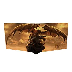 CRAFTSEVER Canvas Wallet for Men and Boys 6 Card Holder Wallet,bi fold Canvas Printed Genuine Wallet and Purse Card Holders for Men (Black)