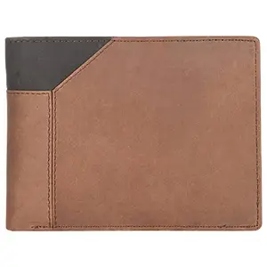 Leatherman Fashion LMN Genuine Leather Men Brown Black Wallet LV5906 (8 cc Card Slots)